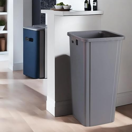 Miniatura 3 de KTLT Cubo de basura comercial cuadrado gris de 23 galones, papelera de reciclaje, contenedor de basura de cocina, papelera para restaurante,