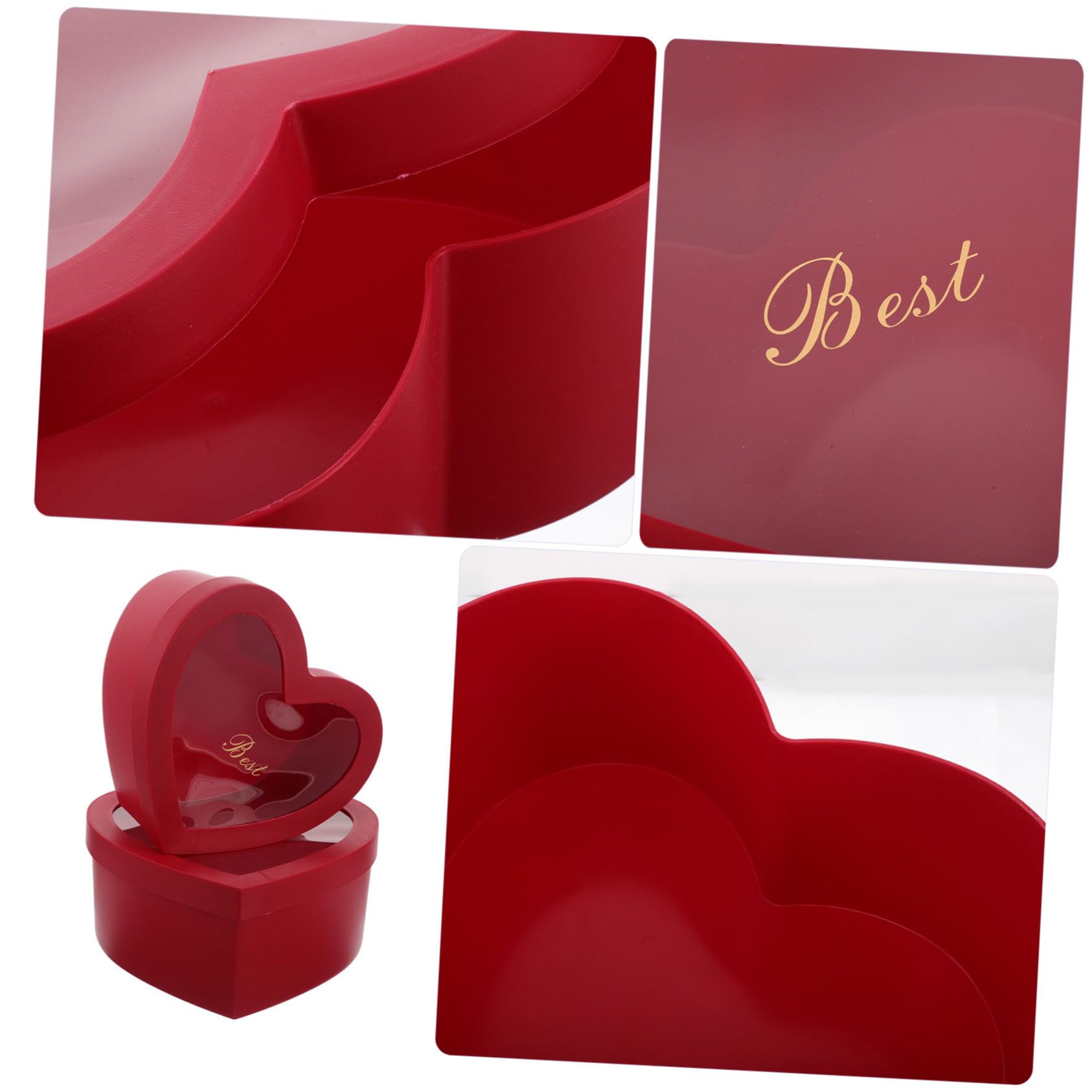BESTYASH 2stücke Herzförmige Geschenkboxen Rot Präsentboxen Für Blumen Parfüm Und Make-up Für Valentinstag Muttertag Und Hochzeiten Mit Kreativen Kombinationsmöglichkeiten