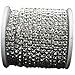 10 Yard Crystal Rhinestone Close Chain Clear Trim Sewing Craft Silver color (4mm)