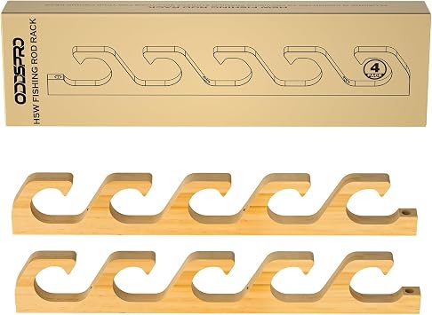 ODDSPRO Fishing Rod Holders Vertical Fishing Rod Holder, Wall Mounted Fishing Rod Rack, Fishing Rod Holders for Garage