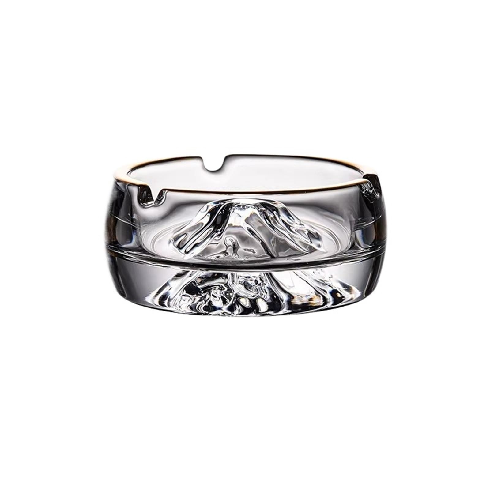 Cigarettes Ashtrays Crystal Glass Ashtray Decor with Cigarette Rests(Clear)