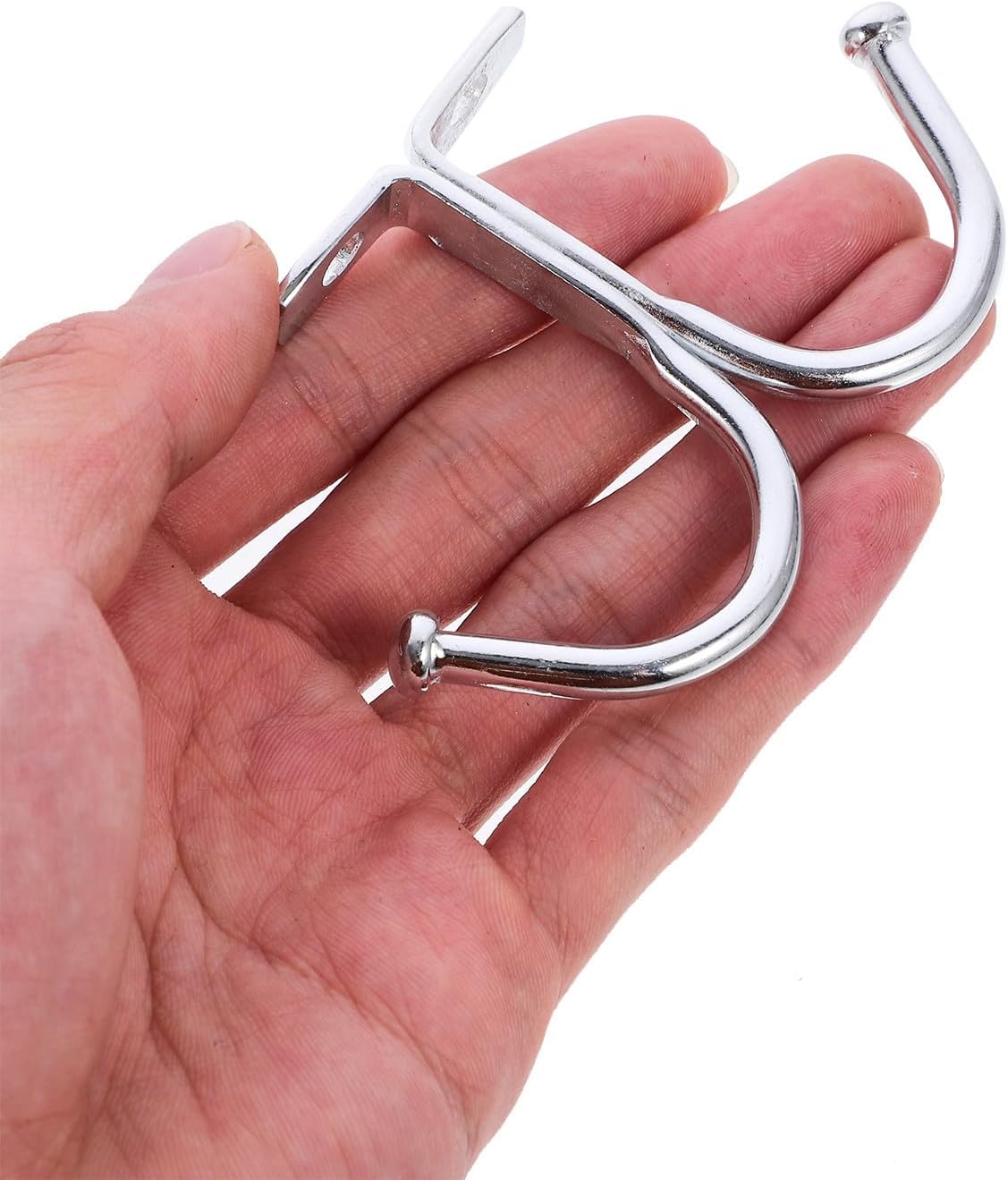 DOITOOL 10pcs Double Iron Hooks Metal Wall Coat Hooks White Zinc Rustic Utility for Home Storage and Warehouse Organization
