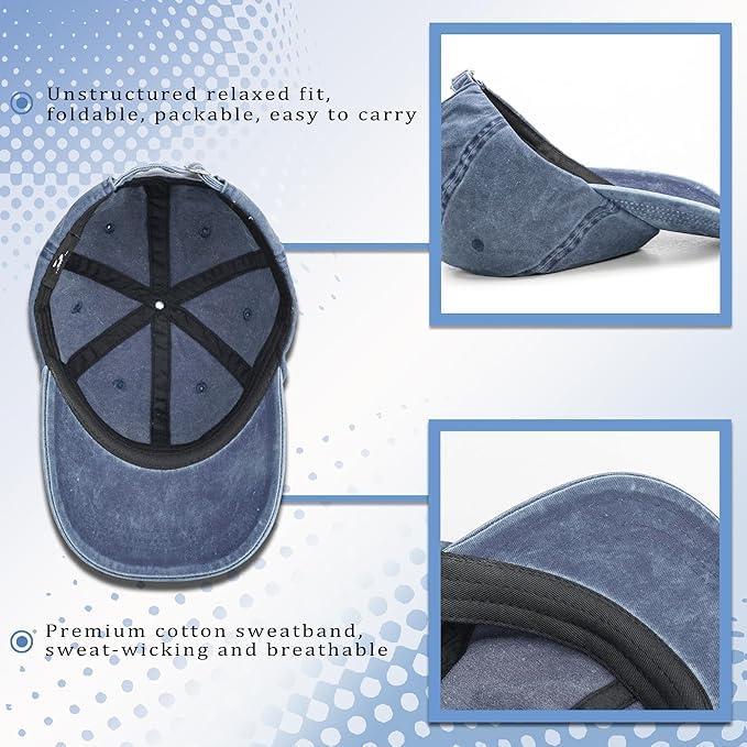 75th Birthday Gifts for Men Women 1950 Vintage Hats Embroidered Baseball Cap - Image 5