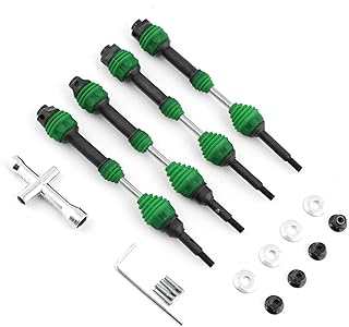 Eixo de transmissão traseiro de aço, 4 unidades, substituição cvd para trax slash, ferrugem, hoss stampede vxl 4x4 1/10, carro de controle remoto