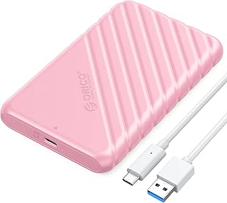 ORICO 2.5 inch USB C Hard Drive Enclosure USB 3.1 to SATA III External Hard Drive Case for SSD HDD 9.5 7mm Tool-Free with UASP,25PW1-C3