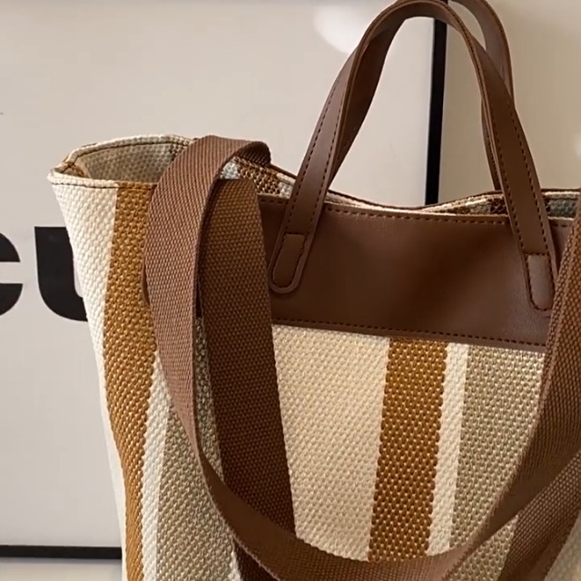 Borsa Tote Donna HFLZBRO Grande - Borsa Lavoro In Tela Con Tracolla, Ideale Per Ufficio E Giorno - Foto 5