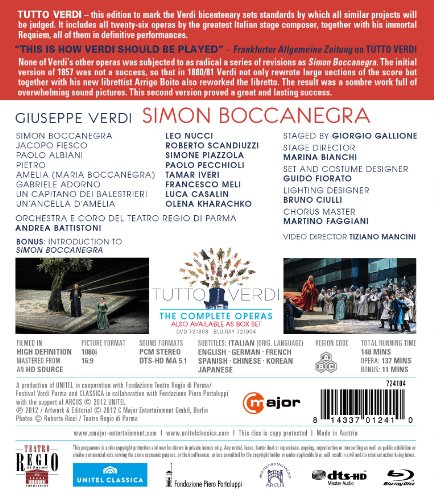 Simon Boccanegra Verdi Blu-ray disco de ópera clásica importado de Alemania 4