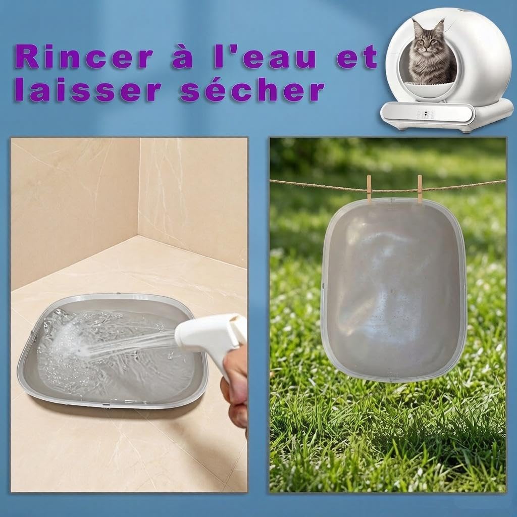 Tapis de rechange en silicone spécialement conçu pour les bacs à litière électriques autonettoyants, imperméable, antidérapant et facile à nettoyer, adapté aux bacs à litière automatiques