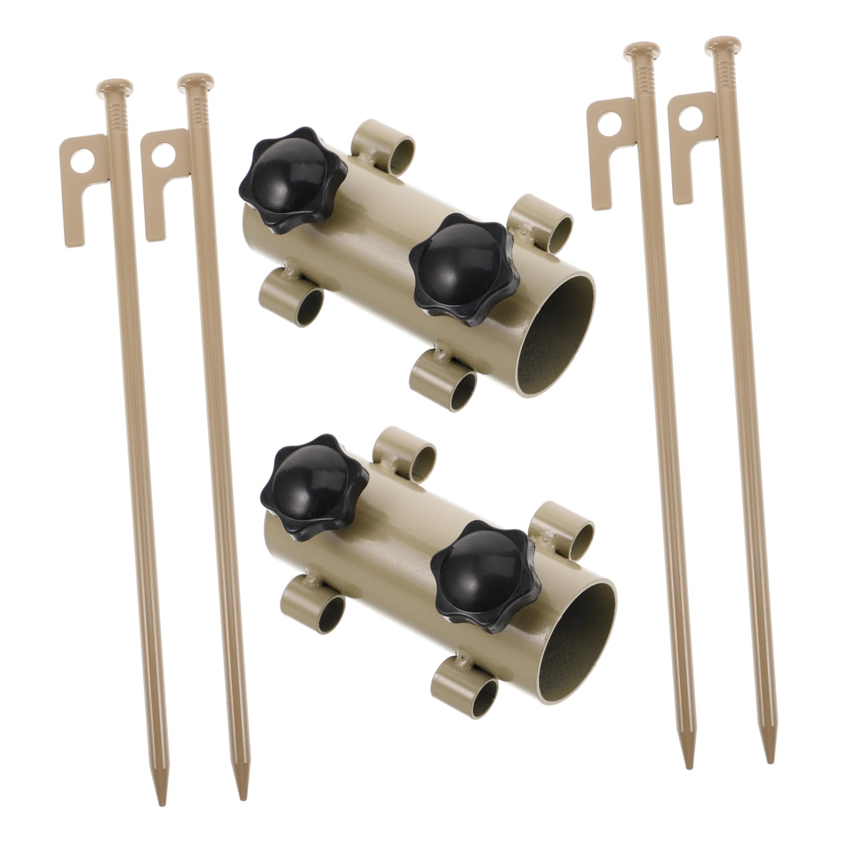 UPKOCH Verstellbare Zeltstangenhalter Aus Robustem Aluminium 6 Stück Camping Zubehör Mit Heringen Und Hammer Halter Für Zeltdach Stabilität Bei Outdoor Zelten Und Pavillons