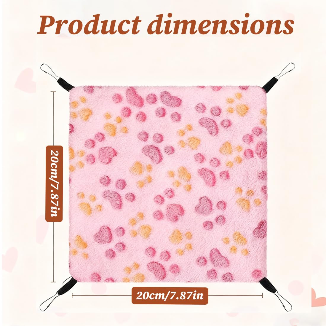 1 Pièce Hamac pour Cochons d'Inde et Petits Animaux, Doux et Chaud en Polaire, Accessoire pour Cage, Lit Suspendu pour Dormir, Rats, Furets, Hamsters (Étoile)