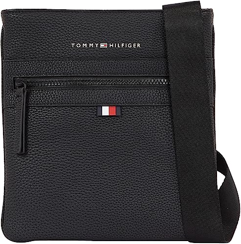 Tommy Hilfiger Uomo Borsa a Tracolla Essential PU Crossover Piccola, Nero (Black), Taglia Unica