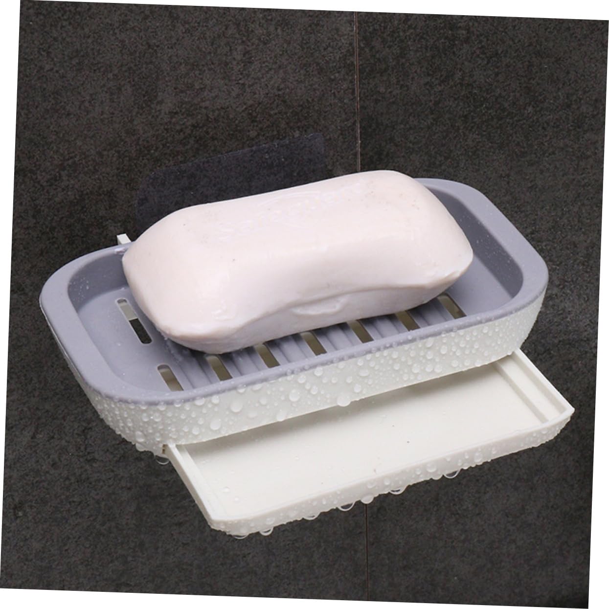 OUNONA 2 Pcs Wall Mounted Soap Boxes with Drawer Punch Creative Soap Containers for Bathroom Heat Resistant and Innovative Drainage Design for Travel and Home Use