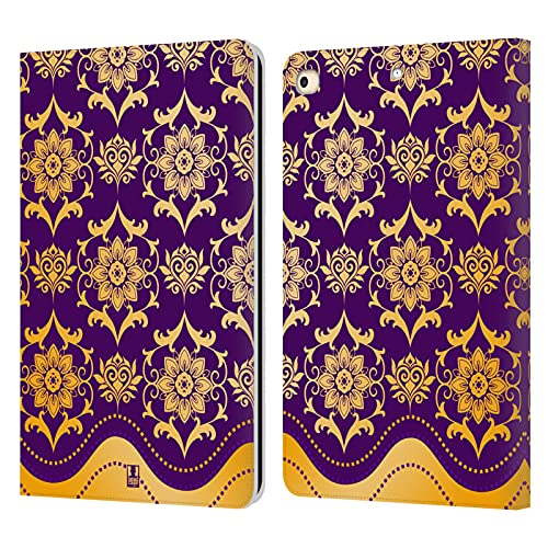Étui Portefeuille iPad 9.7 2018 Cuir Violet Moderne Baroque Housse Protection