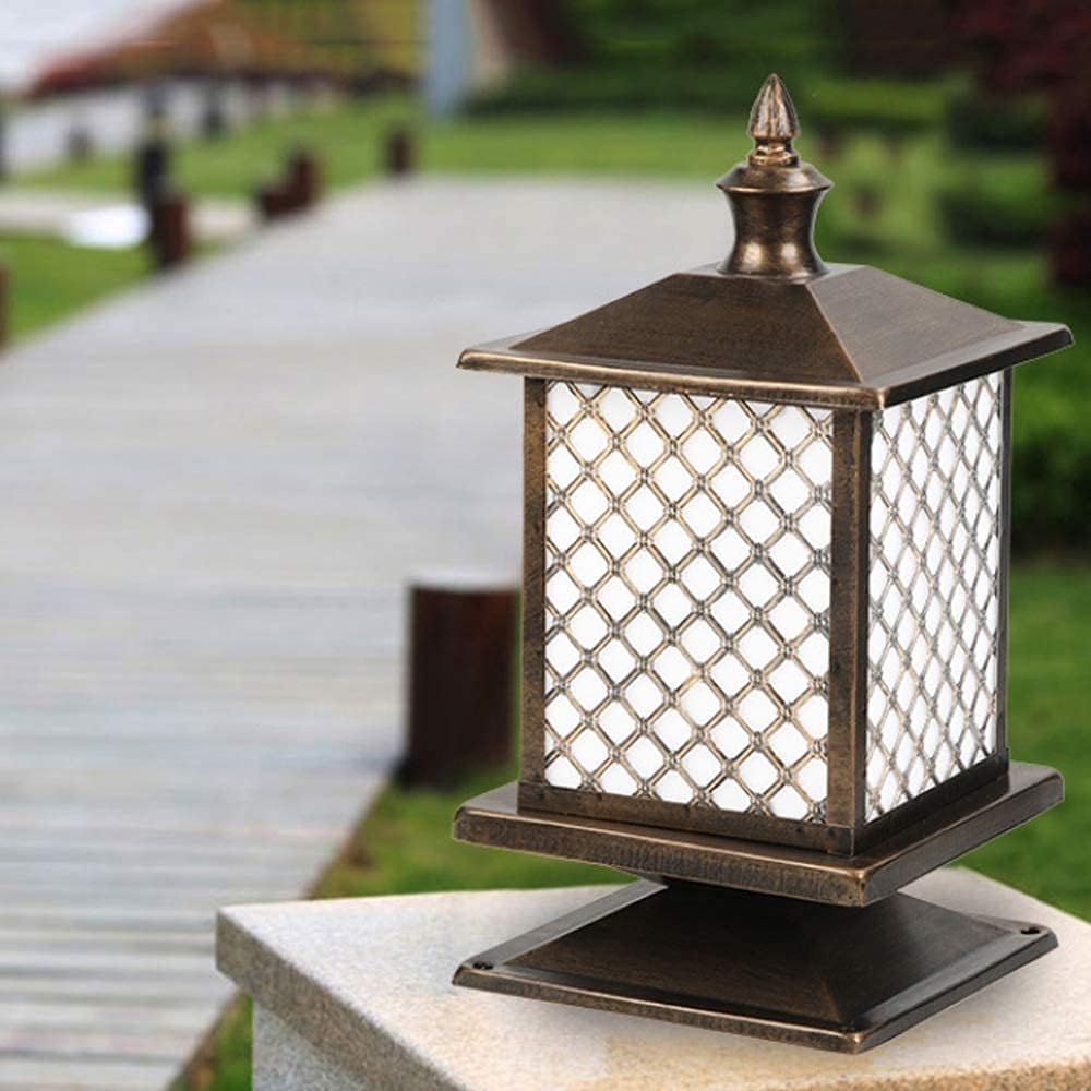 屋外ピラーライトフェンスゲートポストランタンライトウォールライト防水ip65ヴィラガーデンライトエンジニアリングコラムランプe27 B097t58lxg Br3