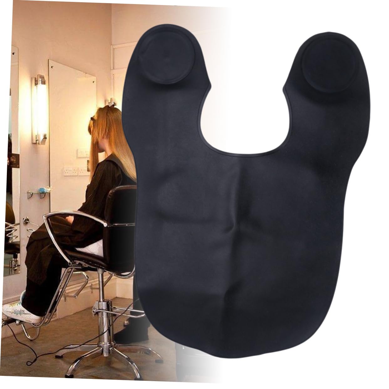 Beavorty Capas Pelo De Peluquero Capa De Corte De Pelo Capa Corta De Peluquero Capa Para Teñir El Cabello Capa De De Salón Capa De Pelo De Silicona Antideslizante Bufanda