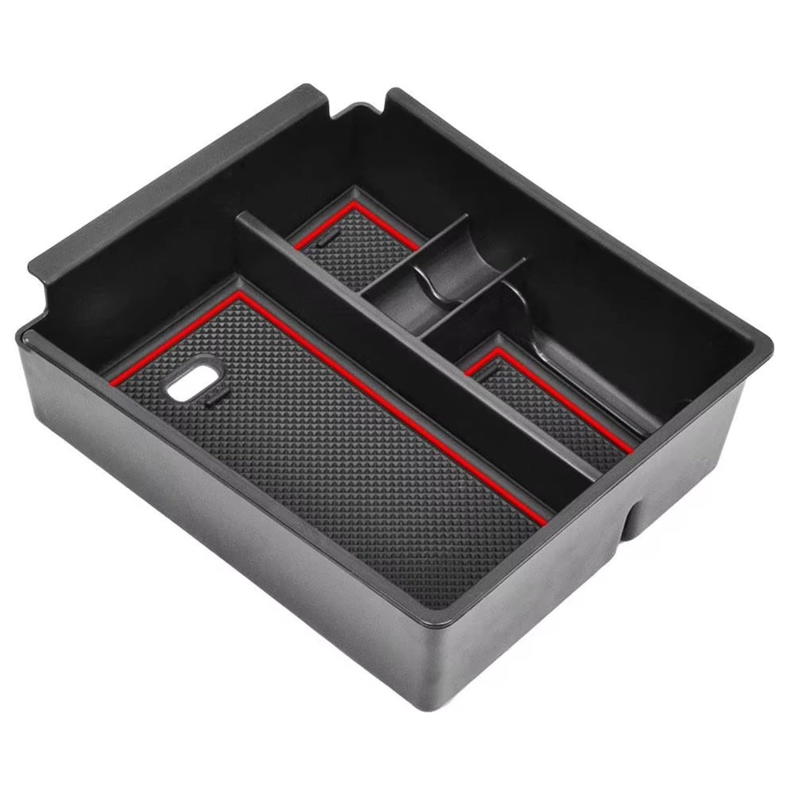 HNDZCYSMGS Boot Organiser Compatible With Hyundai For Tucson 2022 Center Console Organizer Tray Car Central Armrest ABS Secondary Storage Box Car Accessories(Red)