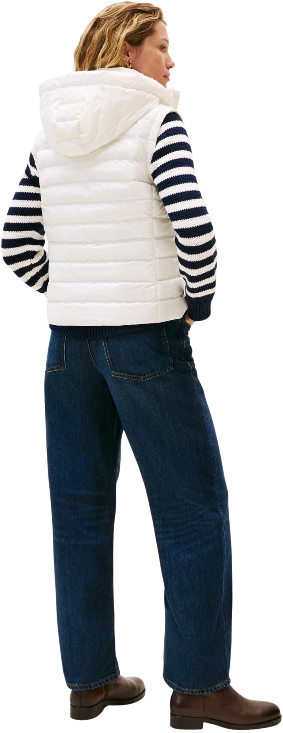 Tommy Hilfiger Damen Weste Padded Slim mit Kapuze