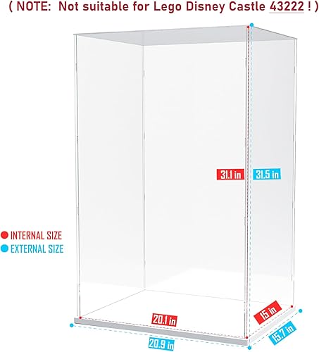 Vista 74 de Choowin Vitrina de acrílico para Lego Infinity Gauntlet 76191 para Lego Gauntlet 76223 para Lego Display Estuches de acrílico transparente grueso