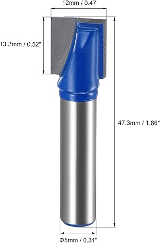 Miniatura 2 de uxcell Broca inferior del router de la limpieza de la caña del diámetro 26.2 ft m de 39.4 ft m, cortador inclinado carburo de 2 flautas sin