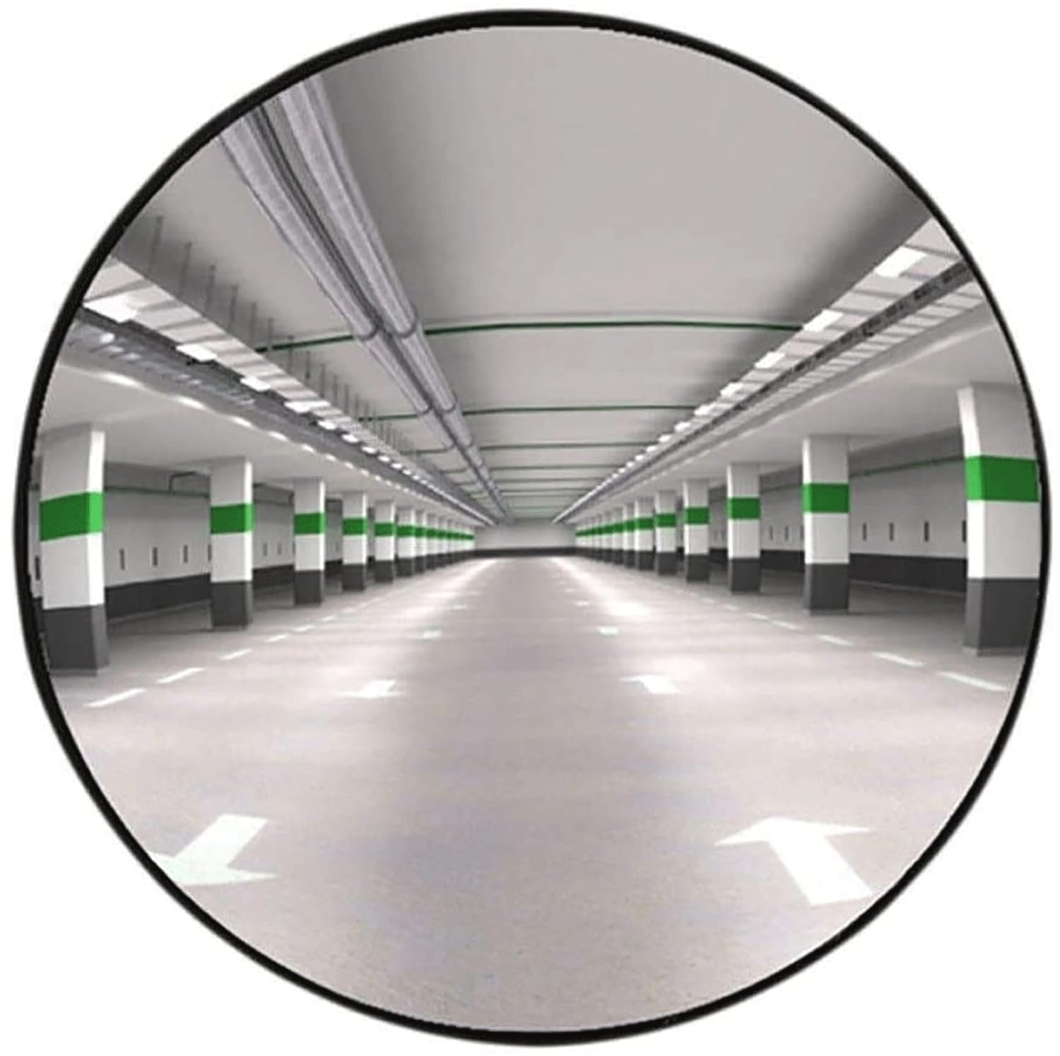 Miroir de sécurité grand angle 45cm pour sortie de garage et rue résidentielle