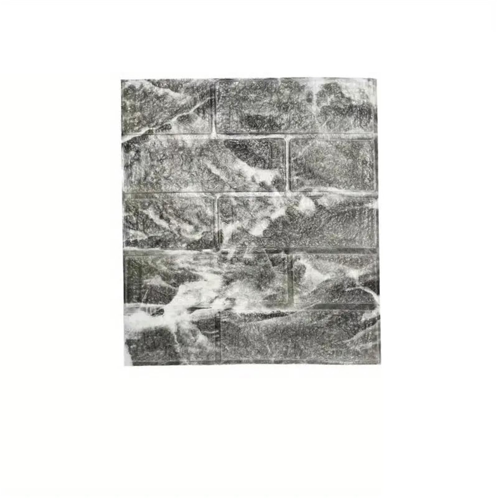 Papier Peint Isolant Thermique mural autocollant imperméable mousse brique 3D gris pour salon