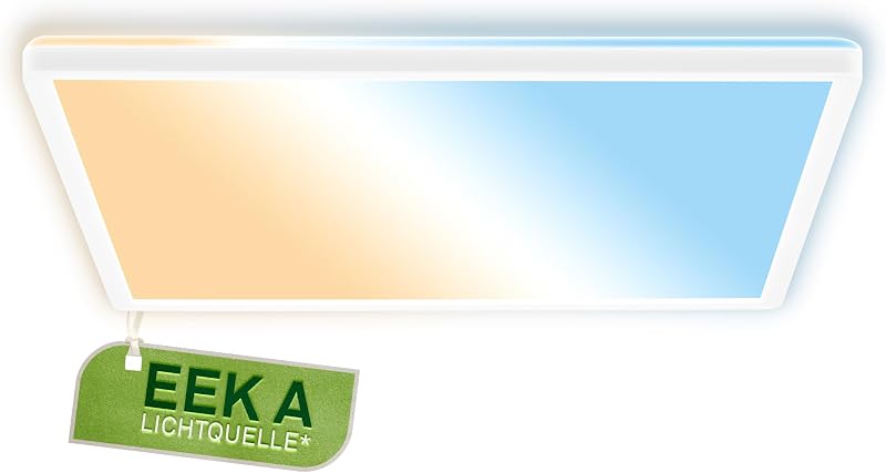 Stropné LED svietidlo BRILONER, 42x42x3 cm, biele, 14,2 W, 3000 lm, CCT nastaviteľné biele svetlo, ploché, nepriame osvetlenie, do obývačky a chodby