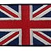 Gran Bandera Británica De Union Jack Bordó El Hierro BRITÁNICO De La...