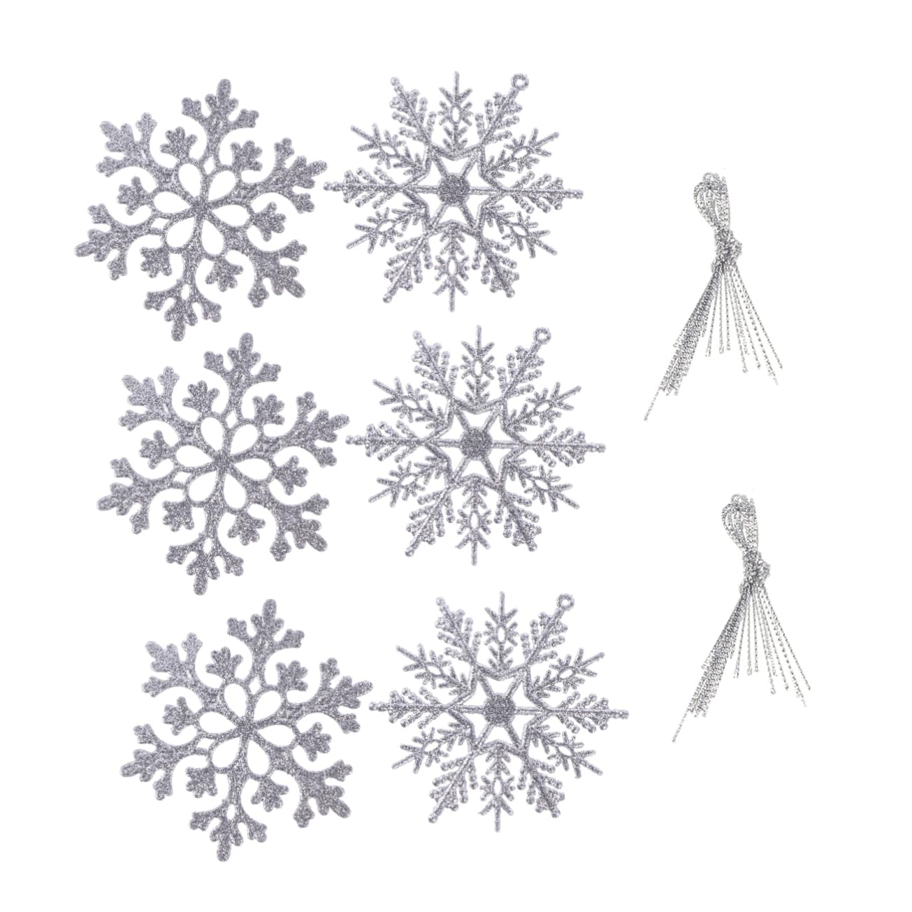 Amosfun 3 Sätze Weihnachtsschneeflocken Schneeflocke Weihnachtsbaumschmuck Weihnachtsfeier Liefert Dekorationen Weihnachtsdeko Christbaumanhänger Schneeflocke Aus Plastik Stück * 3