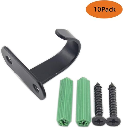 Miniatura 6 de Gancho de techo de acero inoxidable negro, ganchos para colgar en el techo, ganchos para colgar plantas, comederos de pájaros, campanillas de