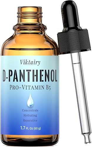 D Panthenol Liquid (1.7 fl.oz, 60g), Concentrate Pro-vitamin B5 Raw Active Ingredient for Skin Hydration, Cosmetic Grade Dexpanthenol for DIY Face, Hair, Nails and Skincare Serum, Moisturer