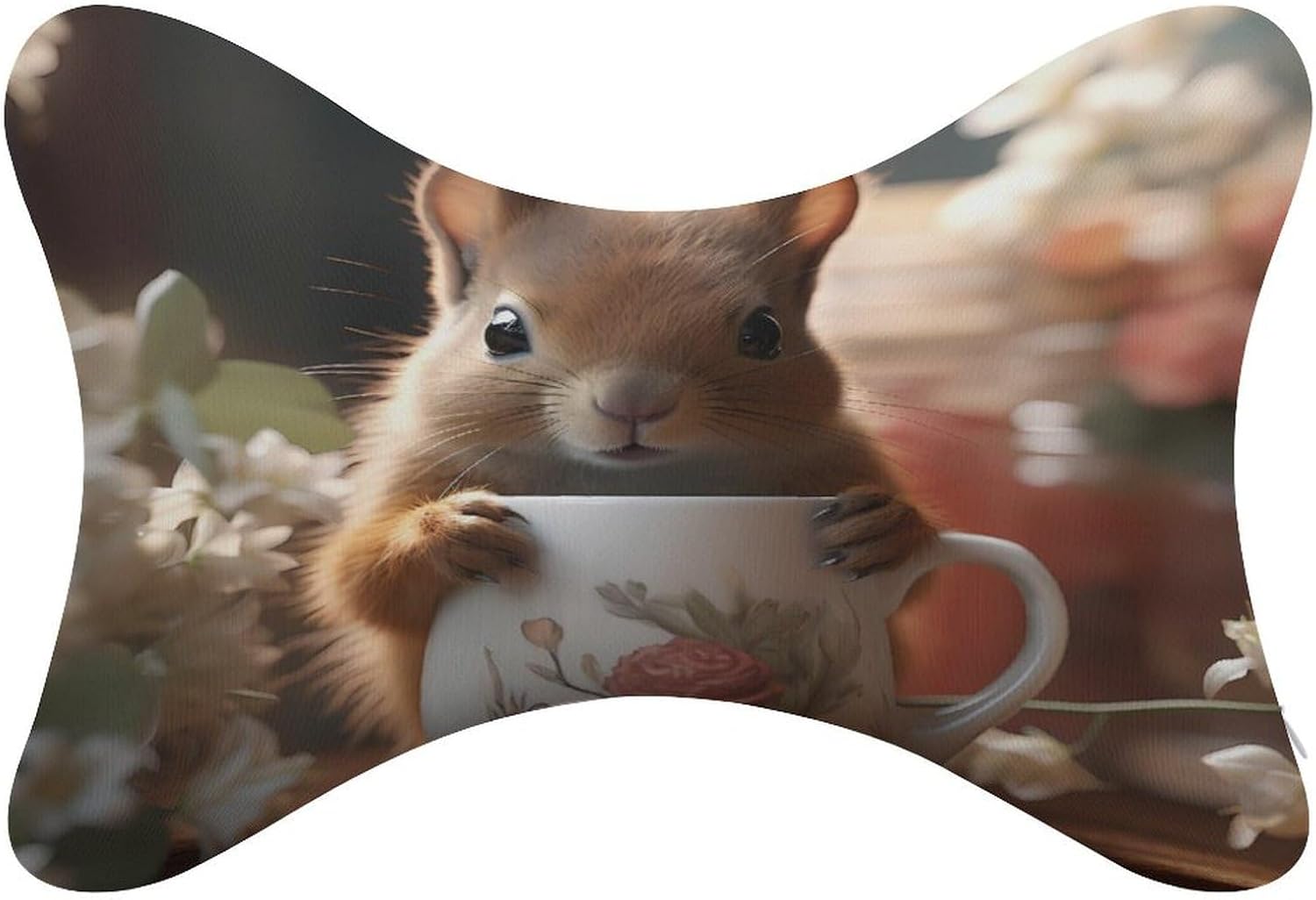 Wild Animal Squirrel 2 Pack Car Neck Pillow Car Headrest Soft Car Pillow for Most Cars