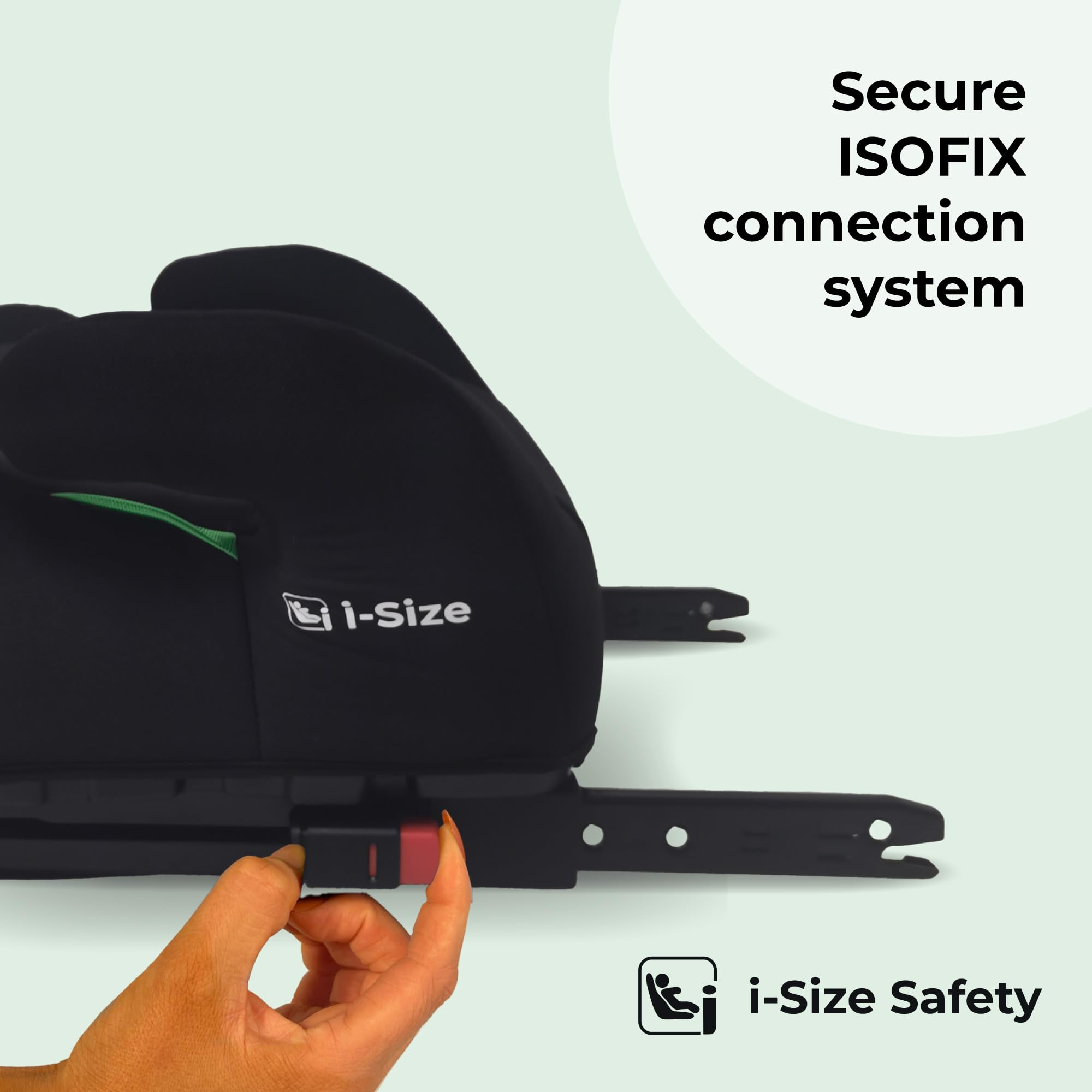 My Babiie MBCSB20 Child Booster Seat - ISOFIX, R129 i-Size 125-150cm (Group 3, 6 to 12 Years Approx.) Portable Kids Car Seat, Comfortable, Compact, Lightweight, Ideal for Travel - Black — view 5