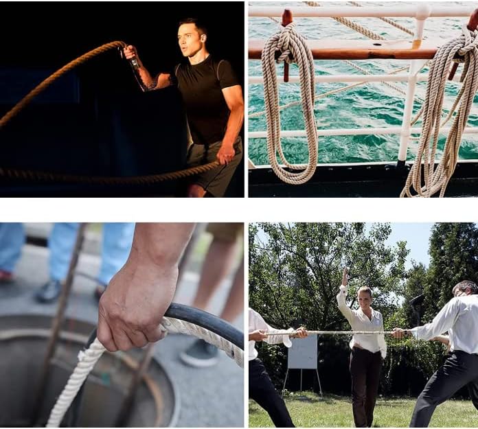 Jute Twine,Hemp Rope,Twisted Manila Rope 164ft Jute Rope Thick Hemp Rope Jute Twine with Coil for Craft Rope Cat Scratching Rope Garden Bundling(Size:22MM 10M)(Size:22MM 10M) (Size : 22MM 20M)