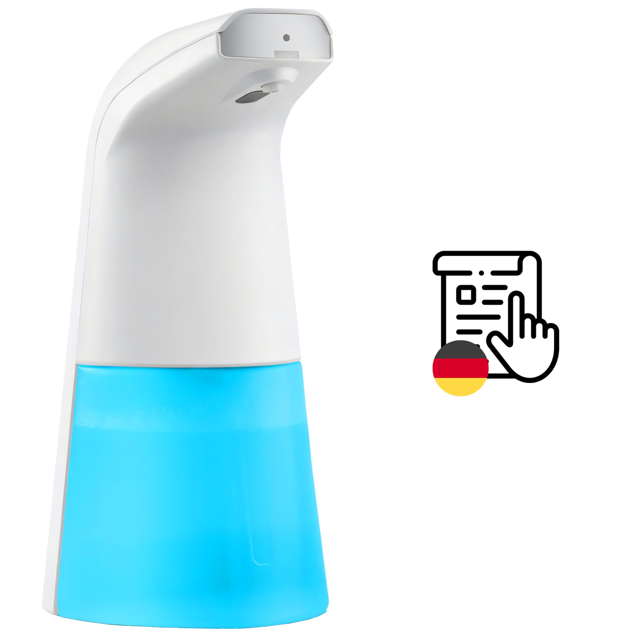 Retoo Automatyczny dozownik mydła, 400 ml, z czujnikiem podczerwieni, bezdotykowy, elektryczny dozownik mydła w piance, do łazienki, toalety, kuchni, wodoszczelny IPX3, dozownik mydła w płynie, bez