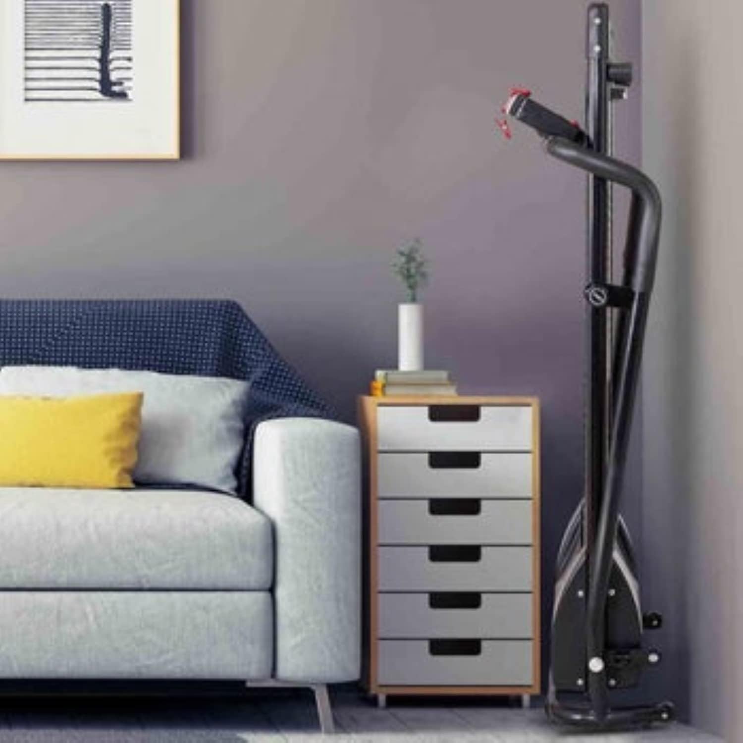 1 HP Electric Mobile Power Foldable Treadmill with Operation Display- Grimbo Sports