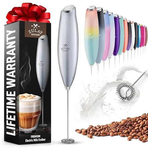 Zulay Powerful Milk Frother for Coffee with Upgraded Titanium Motor