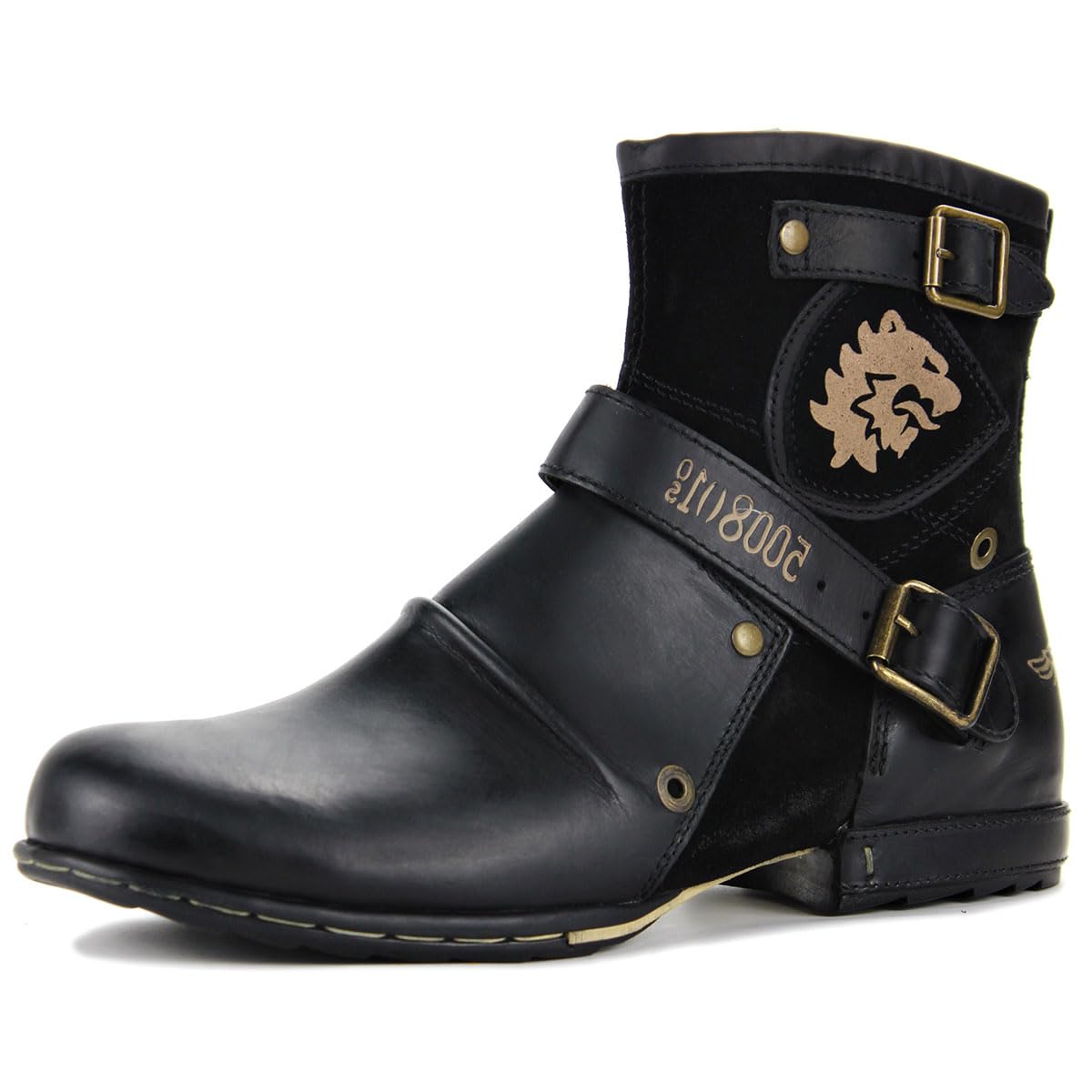 COWSDELLA Retro Chukka Stiefel für Männer Schnürstiefel Moto