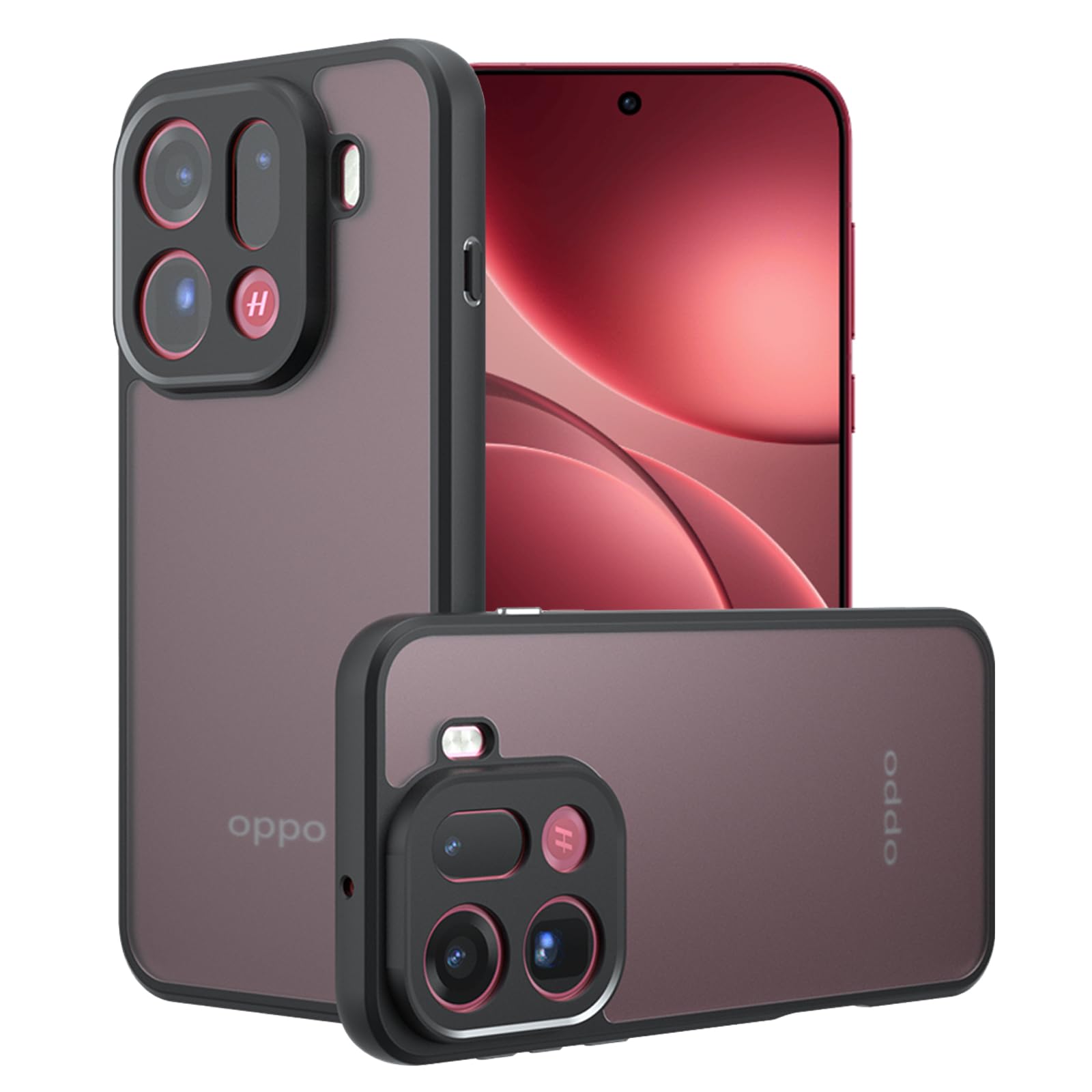 DEVEPLUS OPPO Find X9 Pro 対応 ケース PC+TPU素材 滑り止め OPPO Find X9 Pro 用 カバー 傷防止 衝撃防止 落下防止 find x9 pro 対応 ケース(ブラック)