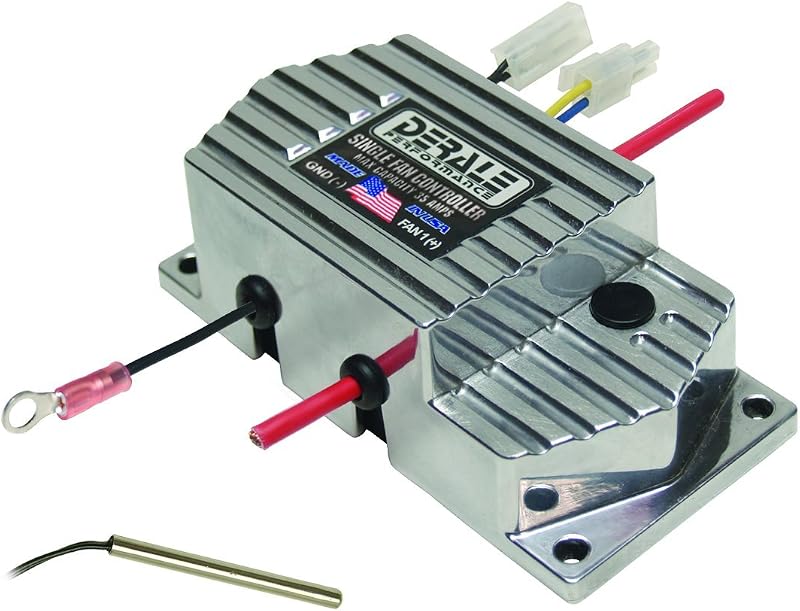 Controlador de ventoinha elétrica Derale 16778 de alta corrente com sonda de encaixe – 1 unidade