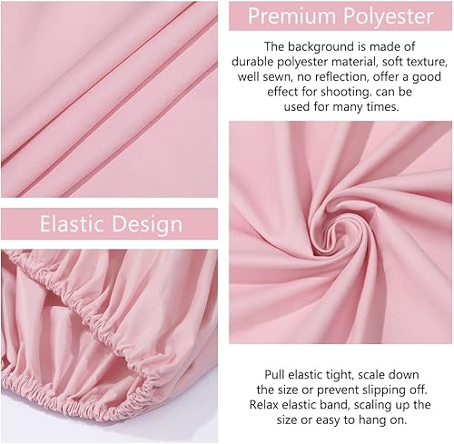 Miniatura 5 de Cubierta de fondo redonda rosa de 7.2 x 7.2 pies, círculo rosa, fondo de fotografía de cumpleaños, para fiestas, baby shower, bodas, decoraciones