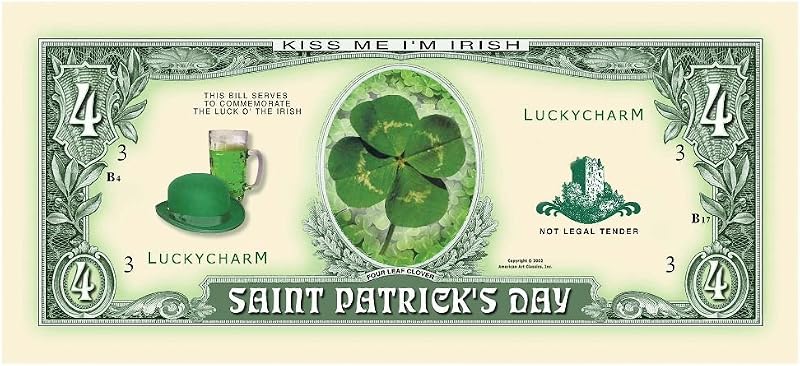 Saint Patricks Day Collectible Bill - Pack of 10 -