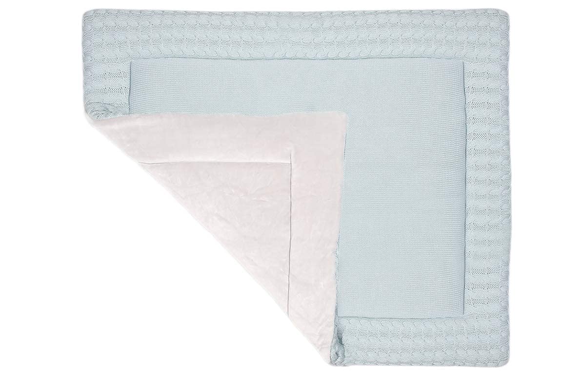 Kindsgut Tapis de Parc et d'Éveil Bébé Coton Bleu Ciel, 70x100 cm