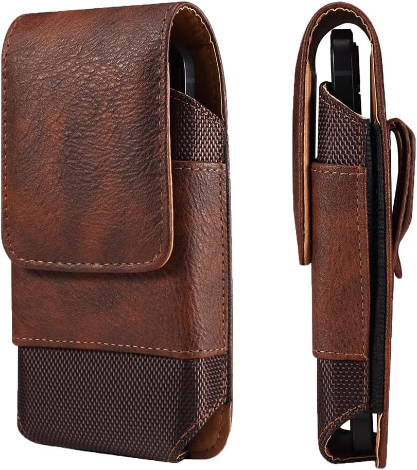 Vertical Phone Holster Case with Belt Clip Holder Pouch for