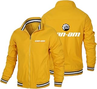 RILIPU Unisex Jackets Spring Thin Jacket - Can-am Print Softshell Jacket Motorcycle Windproof Outerwear Coat with Full Zip - Youth Gift