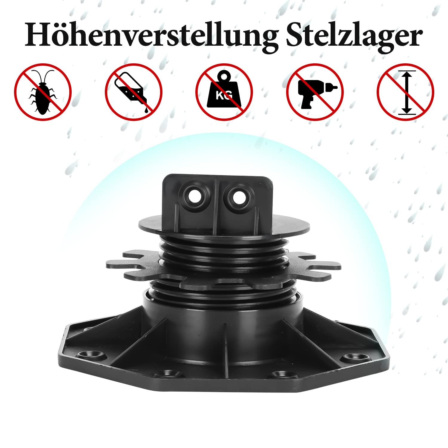 Verstelbare terrasdrager - vlonderdrager 60-140 mm bij