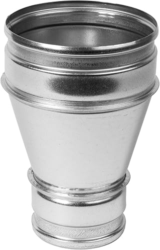 Miniatura 3 de Vent Systems Reductor de conducto de acero galvanizado de 6" a 4" pulgadas - Adaptador de ventilación - Tubo de montaje - Conector, aumentador,