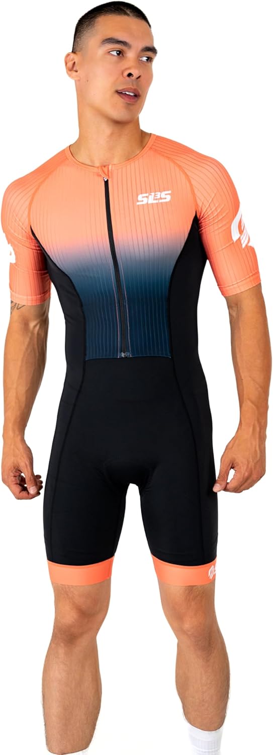 SLS3 Triathlon Suits Mens Elite Aero Tri Suit Men - Trisuit Triathlon - Full Zip, Aero Sleeves, Internal and Rear Pockets - Image 4