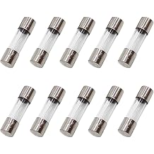 10Pcs F6.3AL250V 5X20mm 6.3A Fast Blow Fuse 6.3 Amp 250V F6.3AL Glass Cartridge Fuse Fast-Acting Fuse 3/16 in x 3/4 in