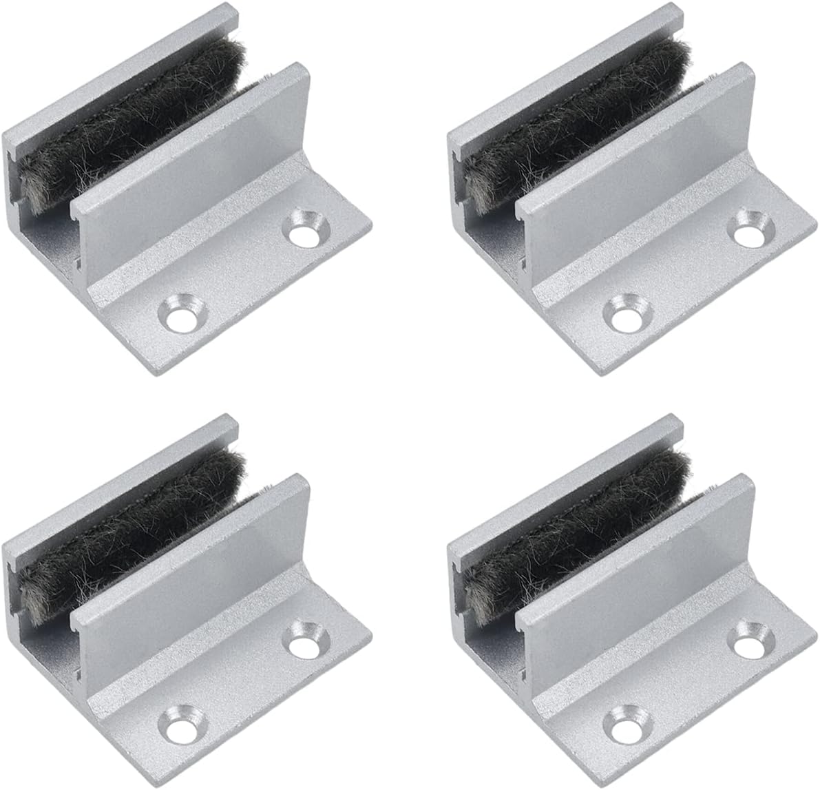 Sydien 4Pcs 11/2'' Sliding Shower Door Bottom Guide with