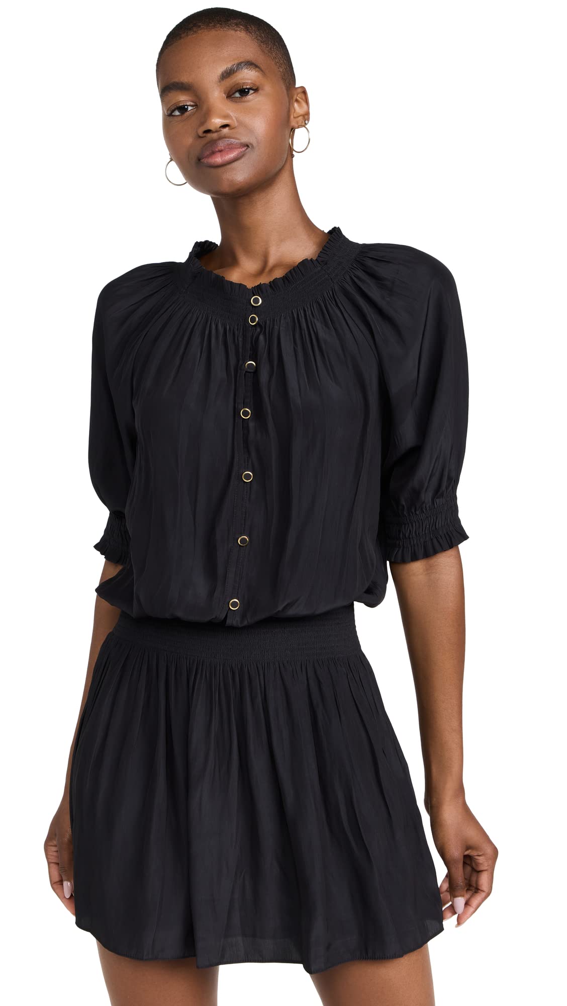 Ramy BrookWomen's Pierre Button Down Short Sleeve Dress